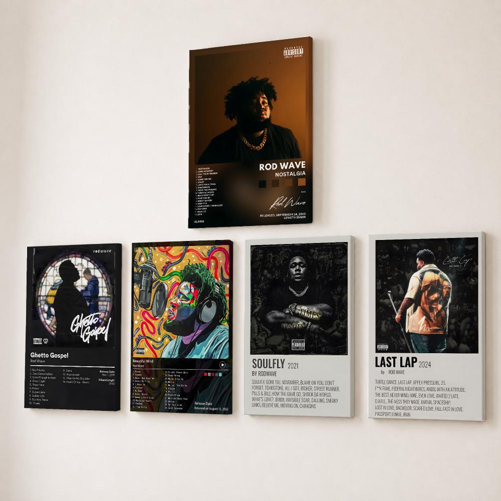 Rapper Singer R-Rod Wave Paint - Canvas Wrap Ready 评论和价格