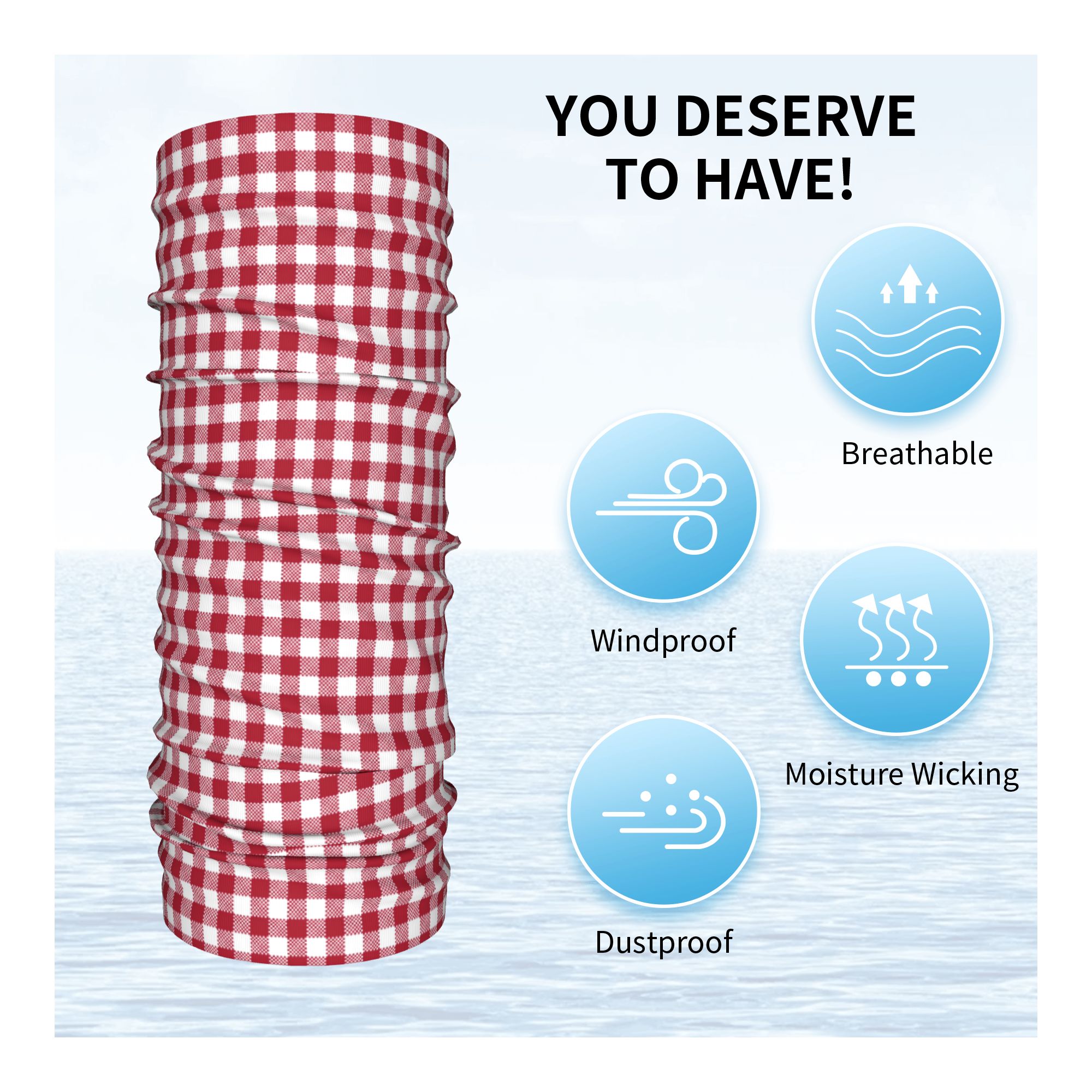 Custom Red And White Gingham B - Bandana Blank White 评论和价格